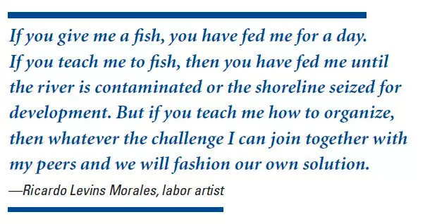 labor artist Ricardo Levins Morales quote