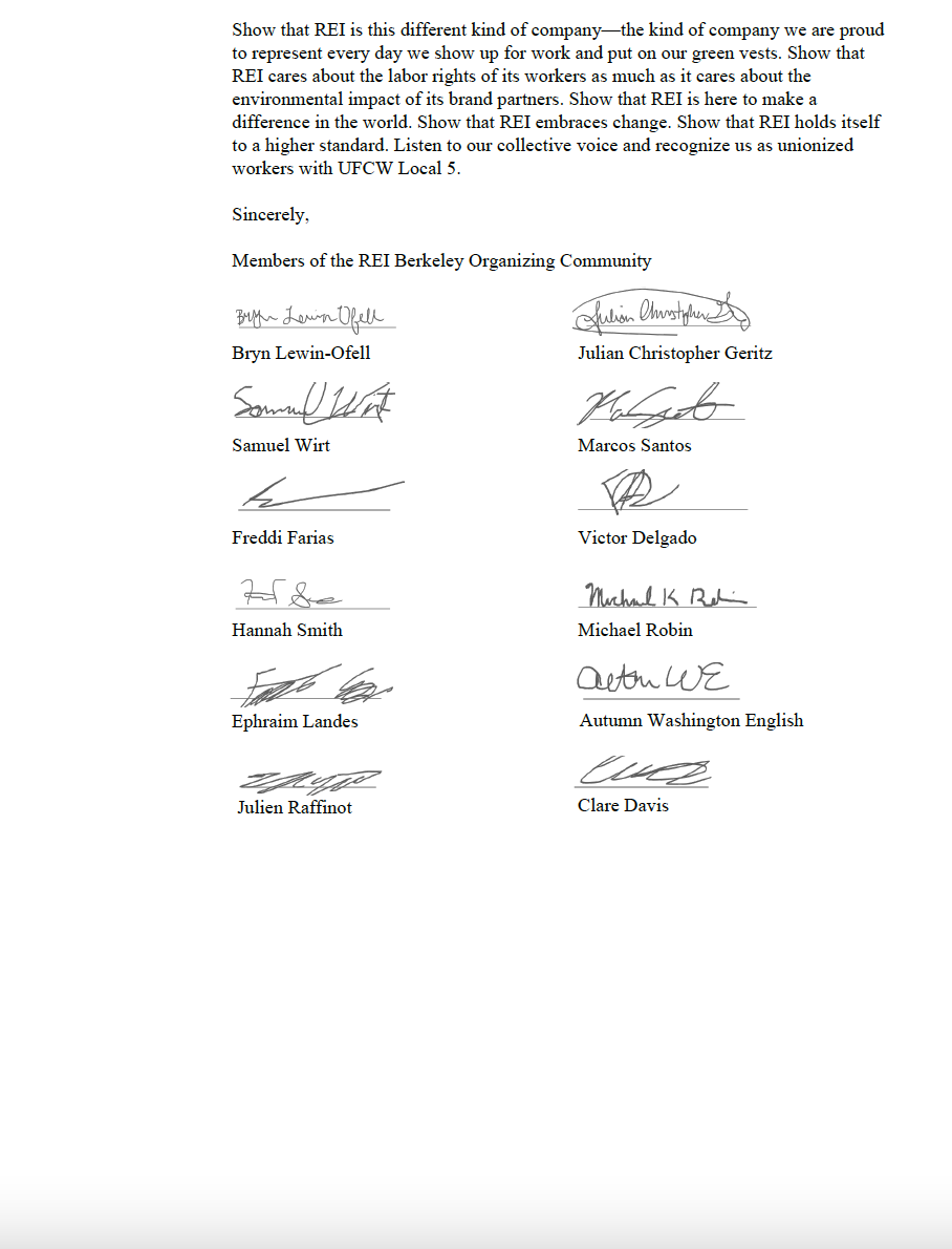 screenshot of a signed document