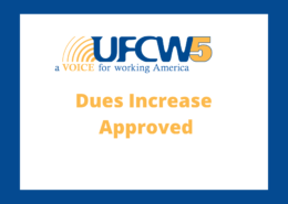 Dues Increase Approved banner
