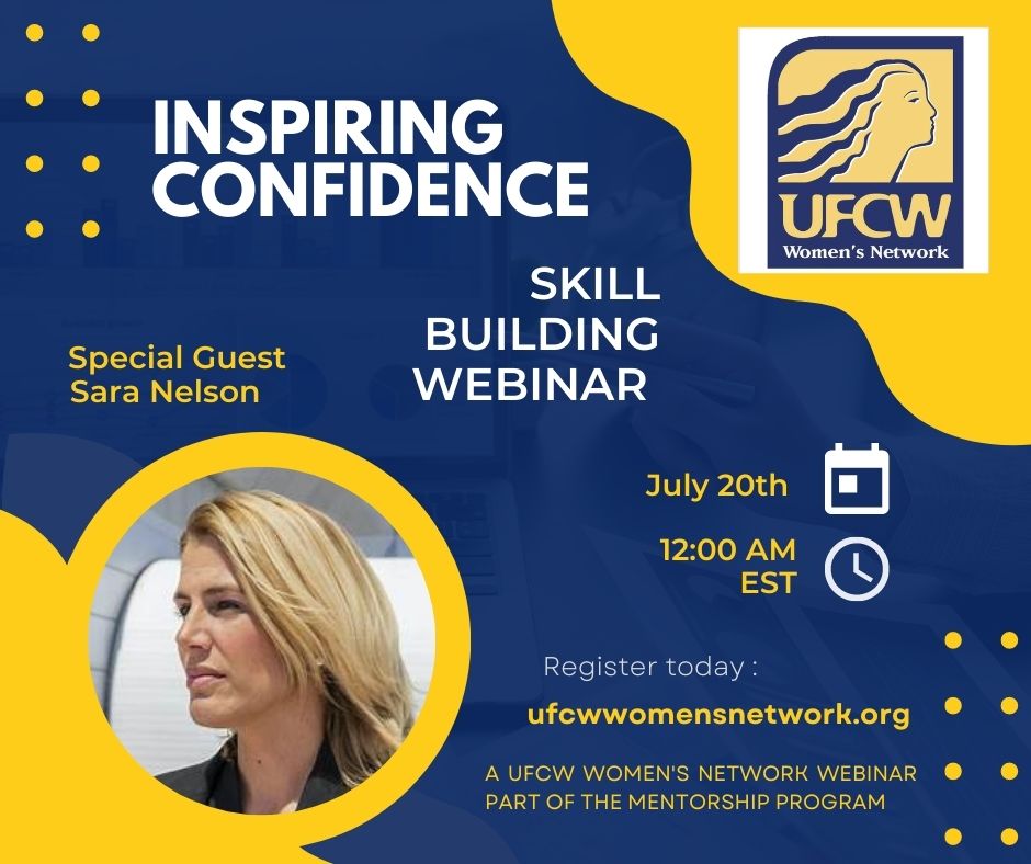 UFCW digital poster for Inspiring Confidence webinar