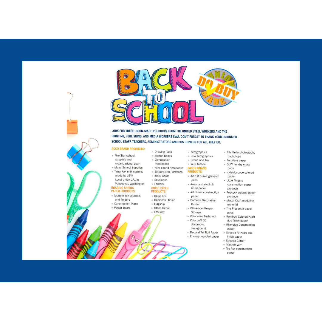 Back to School Shop Union Made! - UFCW5